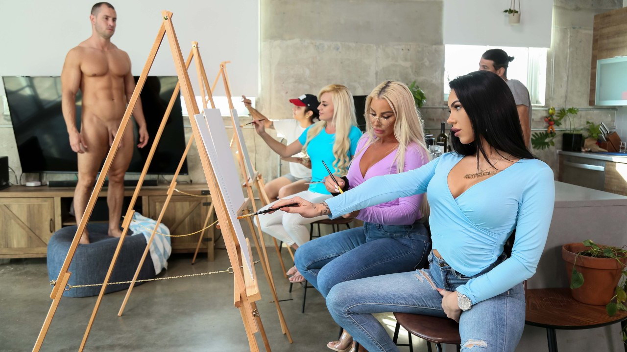 The girls had to paint, but first, they needed to experience the nude model
