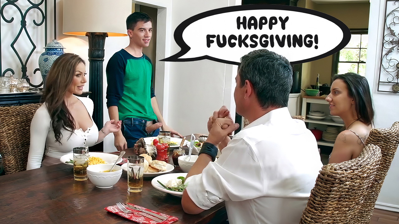 The best FUCKSGIVING ever with my gf’s horny MILF mom